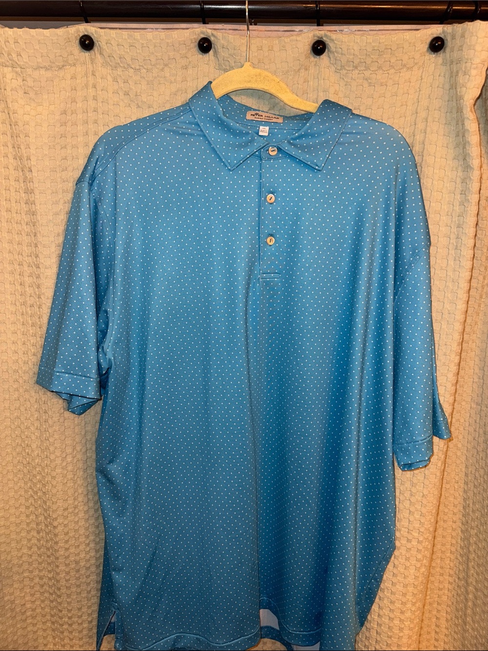 Peter Millar Blue Microdot Polo